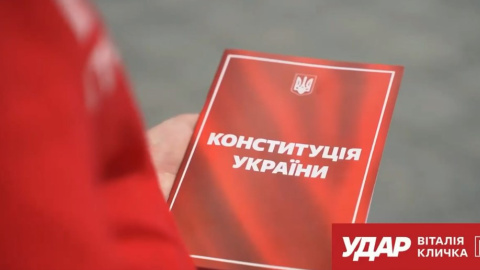 "УДАР Віталія Кличка" на свято роздавав Основний закон