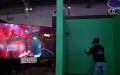 A visitor plays games based on AR (Augmented Reality) technology. Photo by Xinhua/Hu Chenhuan.