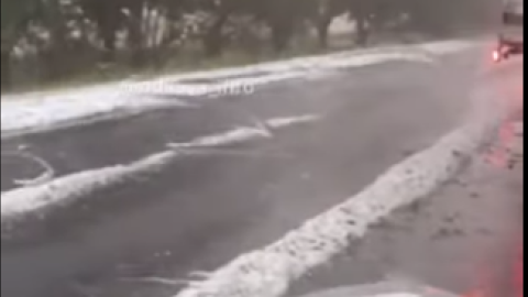 Снег под Одессой. Скриншот видео