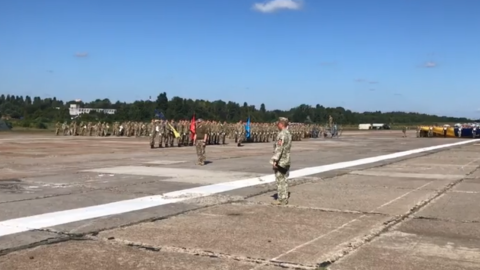 Репетиція параду. Скріншот відео Facebook Сухопутні війська ЗС України
