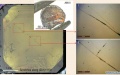 Scratches on diamond caused by AM-III, a new material in a glassy state. Photo by Xinhua.
