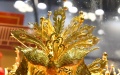 A piece of gold ornament on display during the first China International Consumer Products Expo. Photo by Xinhua/Yang Guanyu.