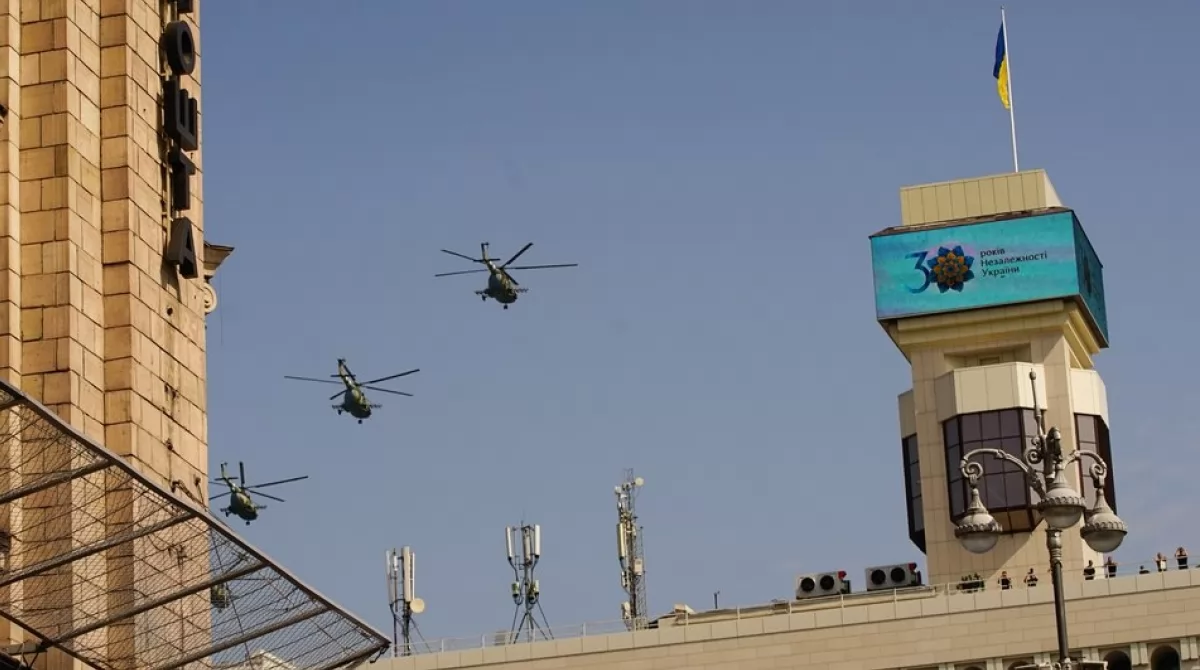 Вертолеты во время авиашоу. Фото: suspilne.media Вертолеты во время авиашоу. Фото: suspilne.media