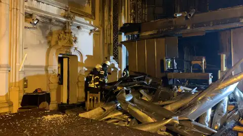 Последствия пожара в костеле Святого Николая в Киеве. Фото: Facebook/Парафія костелу св Миколая у Києві