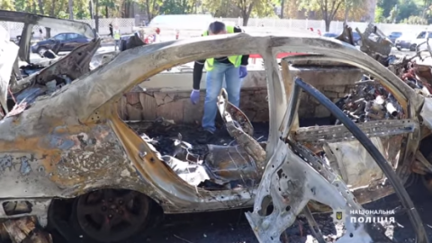 Вибух в Дніпрі. Скріншот відео Нацполіції. 