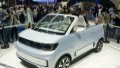 The new energy convertible Hongguang MINIEV CABRIO. Photo by Xinhua/Ding Ting.