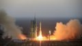 The launch of a space rocket in China. Photo by Xinhua.