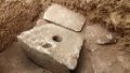 The 2,700-year-old private toilet cubicle discovered in an ancient royal mansion in southeastern Jerusalem. Photo by Israel Antiquities Authority/ Xinhua.
