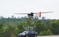 The unmanned aerial vehicle, Feng Ru 3-100, developed by China's Beihang University, takes off in Xuchang, central China's Henan Province. Photo by Beihang University/ Xinhua.
