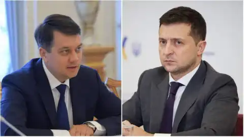 Дмитрий Разумков и Владимир Зеленский. Фотоколлаж