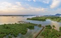 An aerial view of the Xuejiawa ecological park on the eastern shore of Yangtze River in Ma'anshan, Anhui province. Photo by Zhang Mingwei/Xinhua.