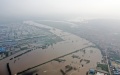 Xinjiang county of Shanxi province is inundated in flood water. Photo by Xinhua.