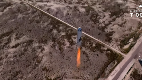 Старт корабля New Shepard. Скриншот видео Blue Origin