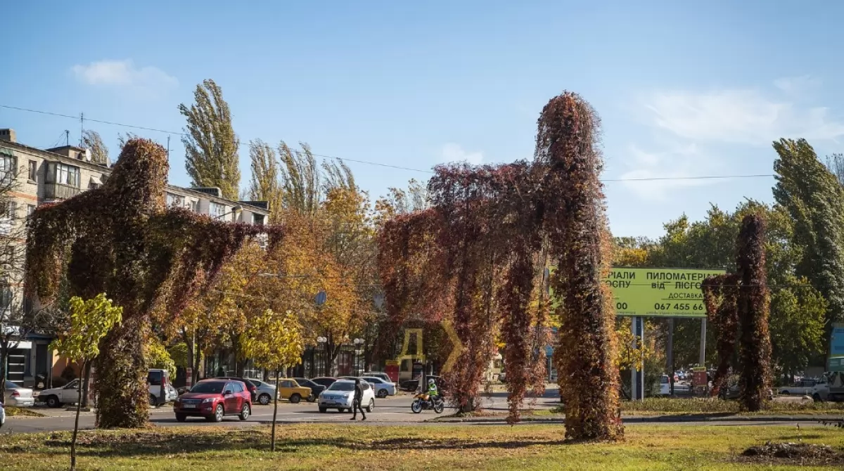 Виноград Вичи иногда превращает столбы в сказочных существ. Фото: dumskaya.net Виноград Вичи иногда превращает столбы в сказочных существ. Фото: dumskaya.net