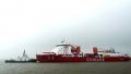 The research icebreaker Xuelong leaves for the South Pole. Photo by Polar Research Institute of China/Handout via Xinhua.