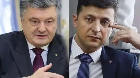 Петр Порошенко и Владимир Зеленский. Фотоколлаж из открытых источников