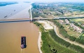 The Chibi Yangtze River road bridge in central China's Hubei Province.  Photo by Xinhua/Xiao Yijiu.