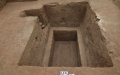 A Qin tomb where bronzeware, gold ornaments, shell ornaments and potteries were excavated, in Xianyang City, northwest China's Shaanxi Province. Photo by Xinhua.