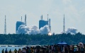 The Long March-7 Y4 rocket, carrying Tianzhou-3, blasts off from the Wenchang Spacecraft Launch Site in south China's Hainan Province.  Photo by Xinhua/Zhou Jiayi.