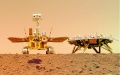 A selfie of China's first Mars rover Zhurong with the landing platform. Photo  by CNSA/Handout via Xinhua.