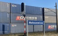 Photo taken on Sept. 29, 2021 shows cargo containers in Malaszewicze, Poland. Photo by Xinhua/Zhang Zhang.