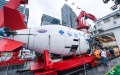 The manned submersible Jiaolong on its mothership Shenhai Yihao (DeepSea No. 1) at a port in Shenzhen, south China's Guangdong Province. Photo by Xinhua/Mao Siqian.
