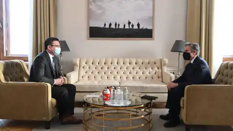 Министр иностранных дел Дмитрий Кулеба и Государственный секретарь США Энтони Блинкен Фото: https://www.facebook.com/UkraineMFA