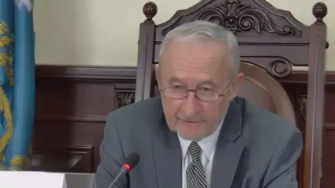 Тэд Зажечни. Скриншот трансляции конкурсной комиссии ВККС