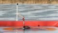 An amphibious robot is seen during the Beijing 2022 Olympic Torch Relay at the Winter Olympic Park in Beijing, capital of China. Photo by Xinhua/Meng Chenguang.