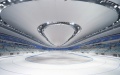 The interior view of the National Speed Skating Oval, locally known as the "Ice Ribbon", in Beijing, capital of China. Photo by Xinhua/Ju Huanzong.