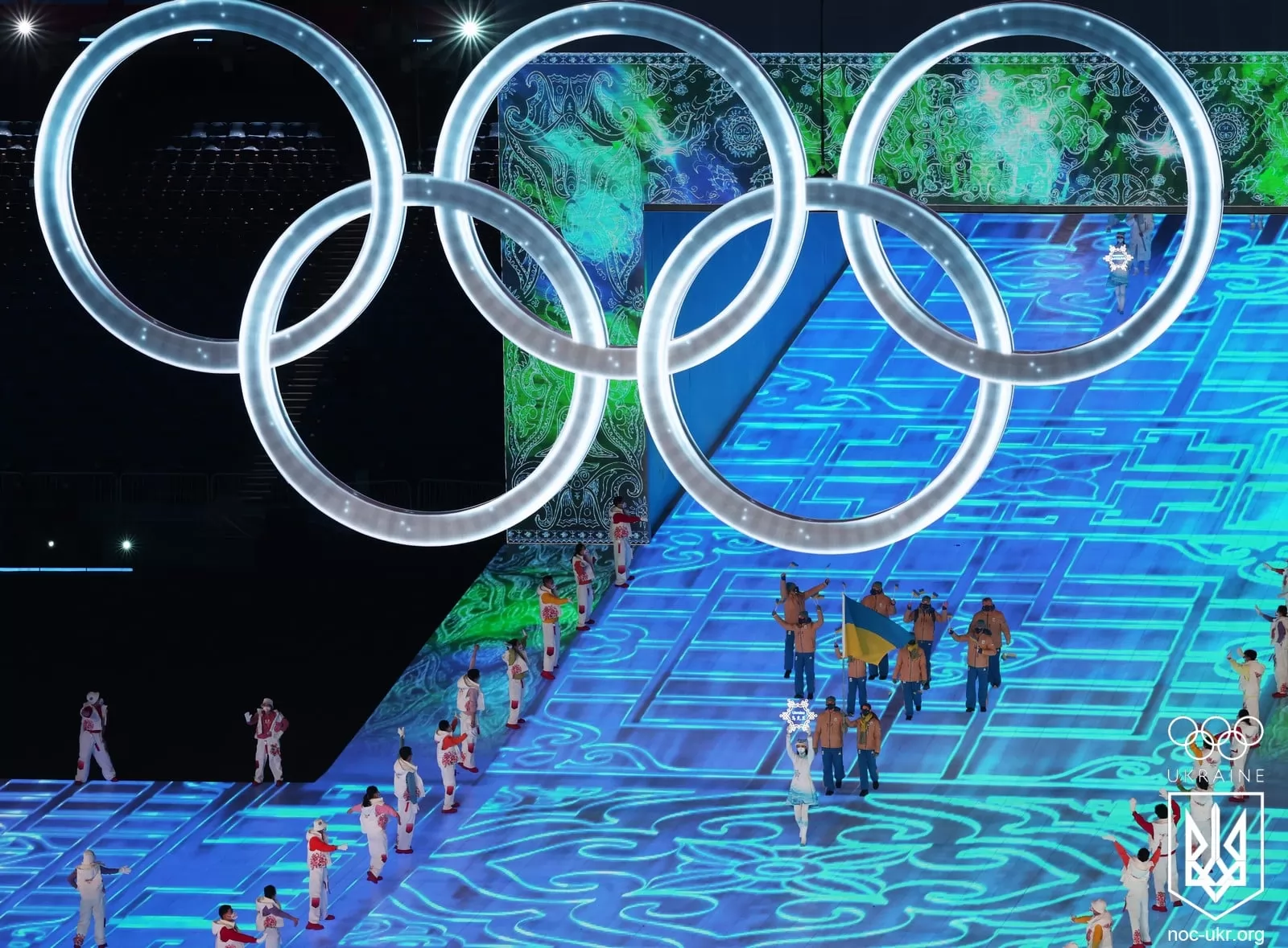 Спортсмены на открытии Олимпиады-2022. Фото: Facebook/НОК України та олімпійська команда Спортсмены на открытии Олимпиады-2022. Фото: Facebook/НОК України та олімпійська команда