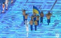 The Olympic delegation of Ukraine parade into the National Stadium during the opening ceremony of the Beijing 2022 Olympic Winter Games in capital of China. Photo by NOCU.