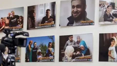 Під час фотовиставки в Києві були продемонстровані фотографії ув’язнених правозахисників та їхніх сімей. Фото: nsju.org