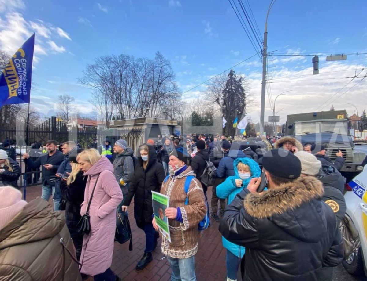 Митинг сторонников Порошенко в Киеве. Фото: 