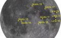 The photo shows the sampling sites on the lunar surface. Photj by the Aerospace Information Research Institute, Chinese Academy of Sciences.