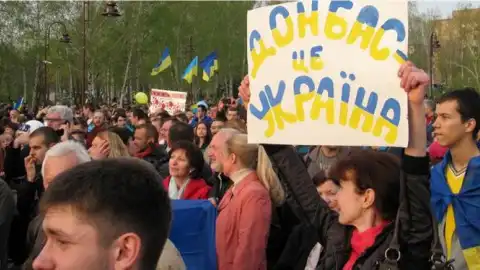Митинг в Донецке. Фото: dw