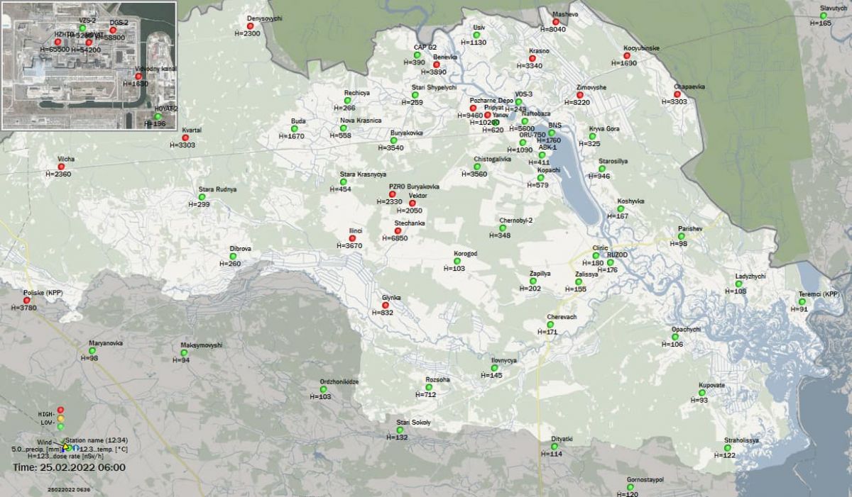 Карта: Государственная инспекция ядерного регулирования Украины
