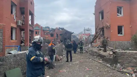Последствия авиаудара по Белой Церкви. Фото: 