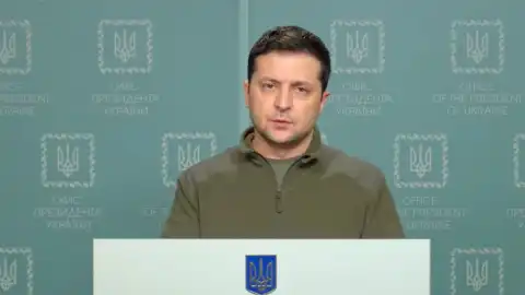 Владимир Зеленский. Кадр видеообращения