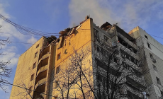 Руйнування будинку в Києві. Фото: ДСНС