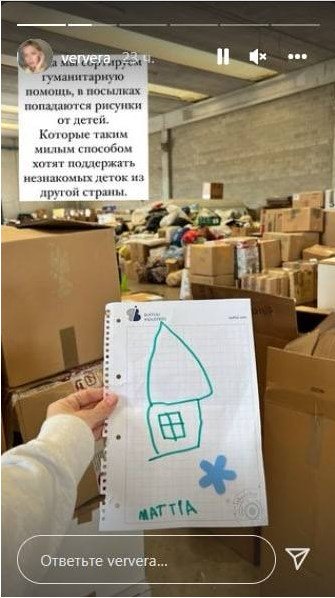 Сторис Веры Брежневой. Фото: instagram/ververa