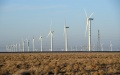 The wind turbines at Changma wind farm in Yumen City, northwest China's Gansu Province. Photo by Xinhua/Fan Peishen.