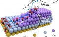 The illustration shows the nanostructrue that combines copper, gold and silver to help improve the chemical reaction in carbon capture. Provided by the researchers/ Xinhua.