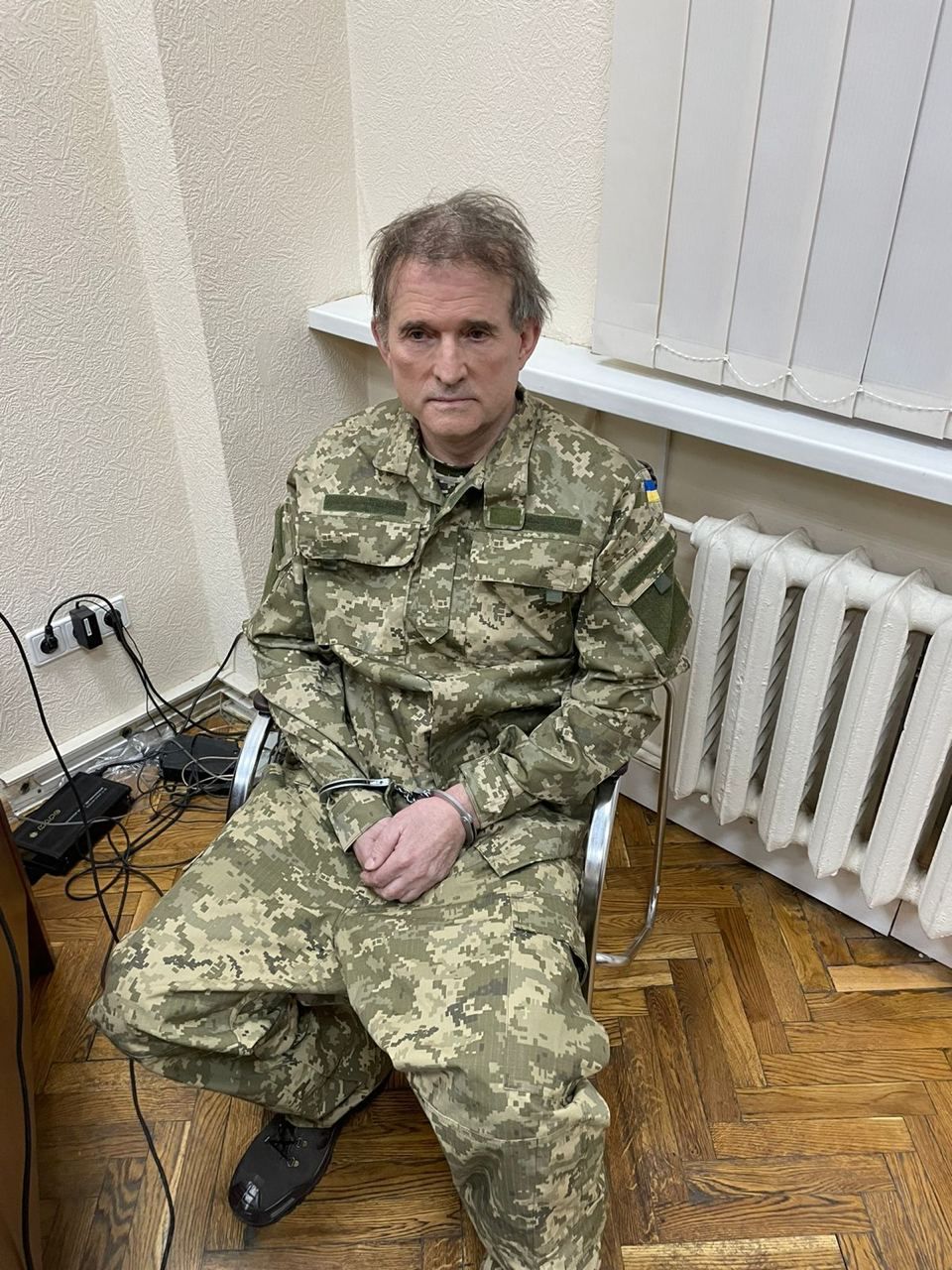 Виктор Медведчук задержан. Фото: Телеграм Владимира Зеленского