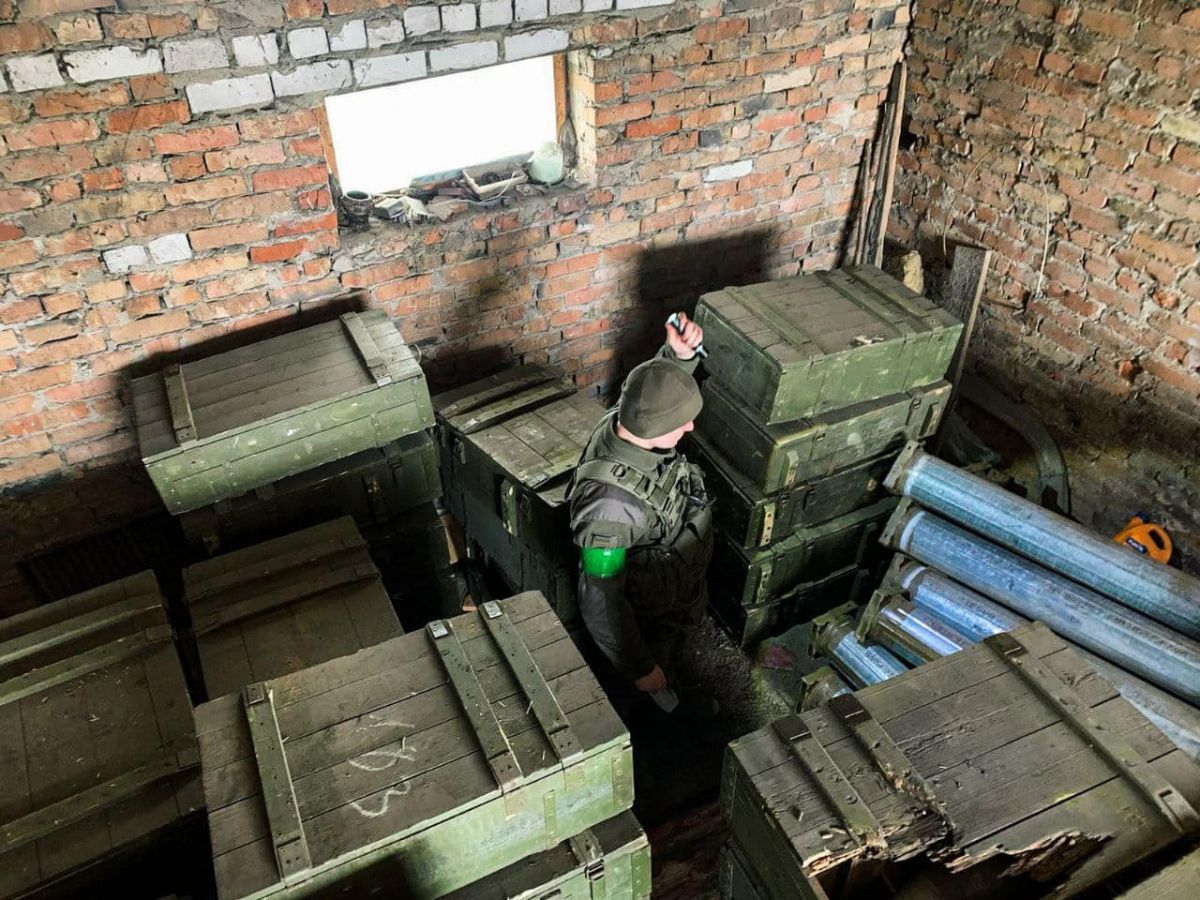 Вражеские боеприпасы. Фото: Facebook/Національна гвардія України