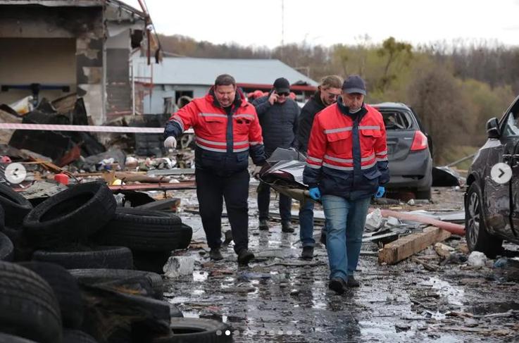 Последствия обстрела во Львове. Фото: Инстаграм Максим Козицкий