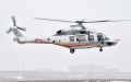 The AC352 civil helicopter during its maiden flight in Harbin, northeast China's Heilongjiang Province.  Photo by Xinhua/Li He.
