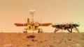 A selfie of China's first Mars rover Zhurong with the landing platform. Photo  by CNSA/ Xinhua.