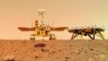 A selfie of China's first Mars rover Zhurong with the landing platform. Photo by CNSA/Xinhua.