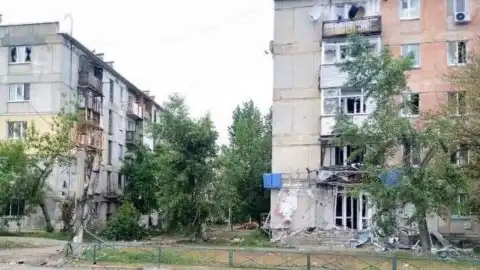 Последствия обстрелов в Луганской области. Фото: Гайдай/Telegram